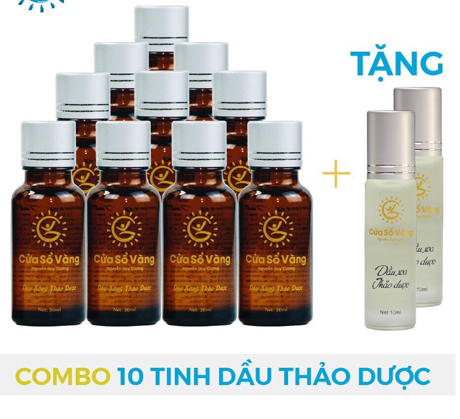 Combo 10 tinh dầu thảo dược cửa sổ vàng ko có dầu xoa