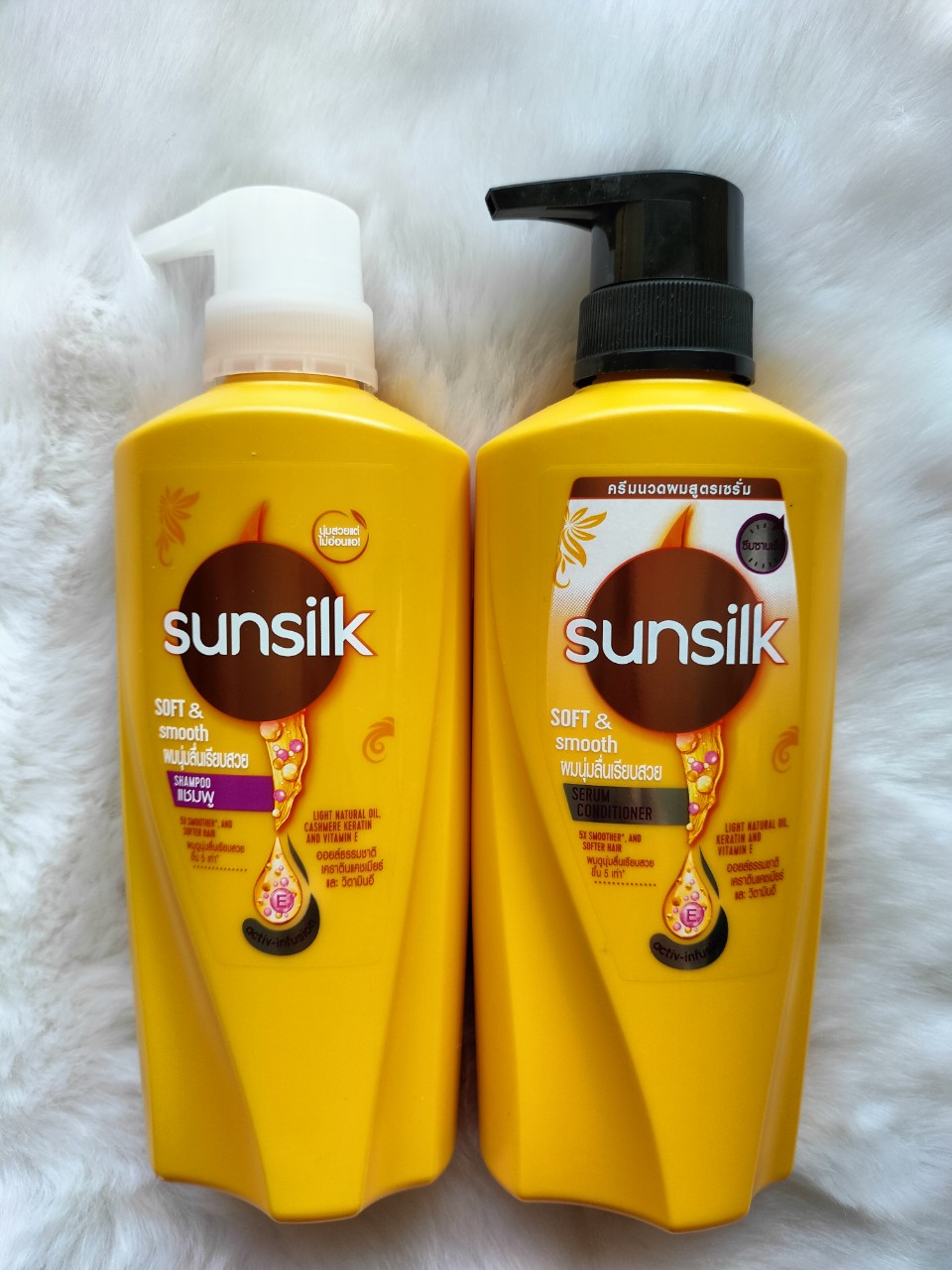 Combo Dầu gội và Dầu xả Sunsilk Thái Lan Vàng siêu mềm mượt