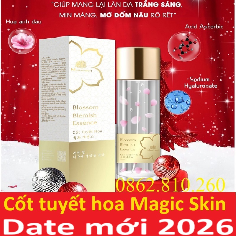 Toner cốt tuyết hoa blossom blemish essence magic skin 155ml chính hãng magicsin