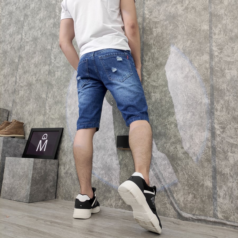 Quần Short Jeans Nam Q416 Xám Đậm