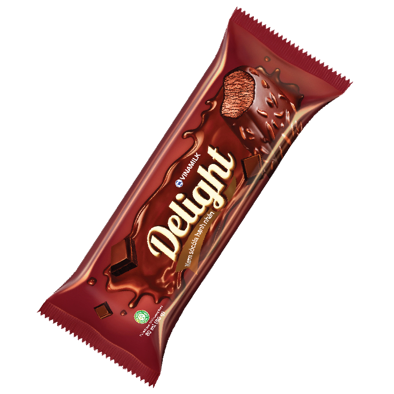 3 Thùng Kem Que Delight Socola Hạnh Nhân - Que 80ml