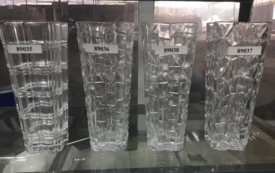 Lọ hoa thủy tinh vân hình trụ 30cm