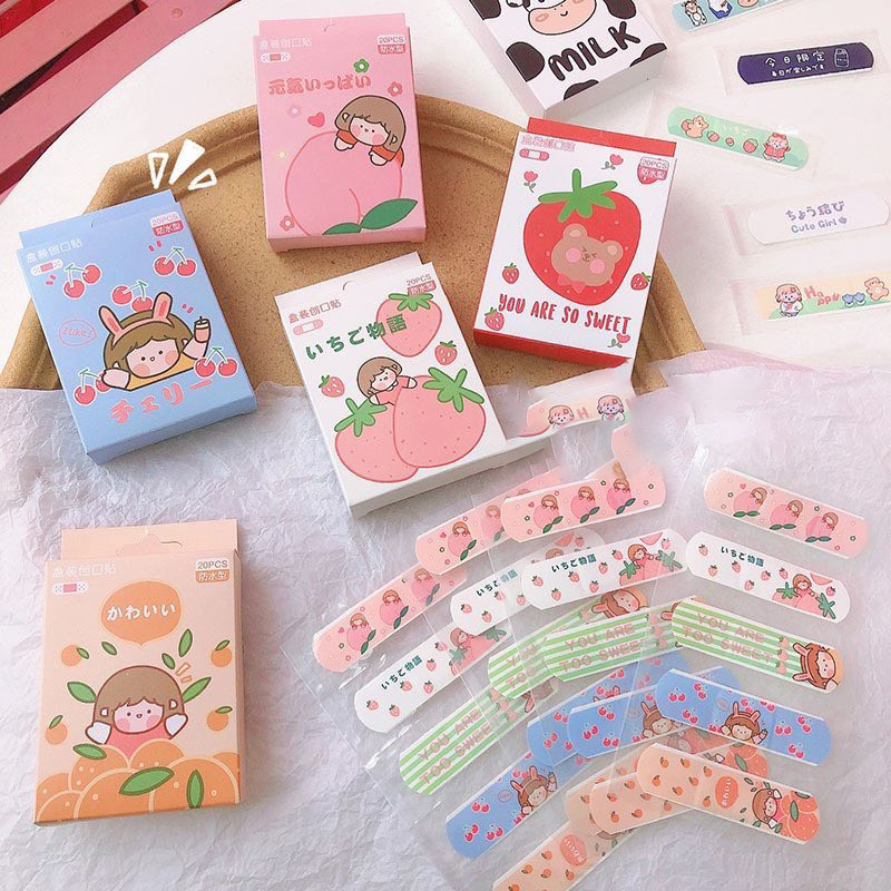 Băng keo cá nhân hộp 20 băng keo cá nhân dán vết thương mẫu hoạt hình cute dieulinhshop