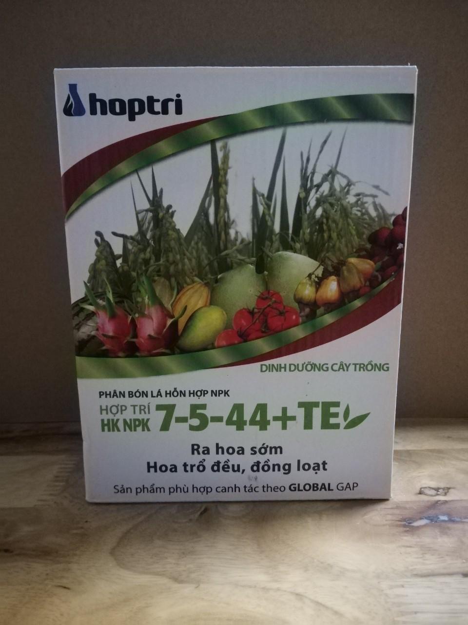 Phân bón lá hỗn hợp Hợp Trí HK NPK 7-5-44+TE ( hộp 1 kg 25 gói 40 gram)