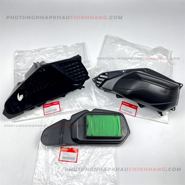 Bộ hộp lọc gió vario click 150cc 2018 - 2023 chính hãng honda, bộ pô e bao tử vario 150, click 150