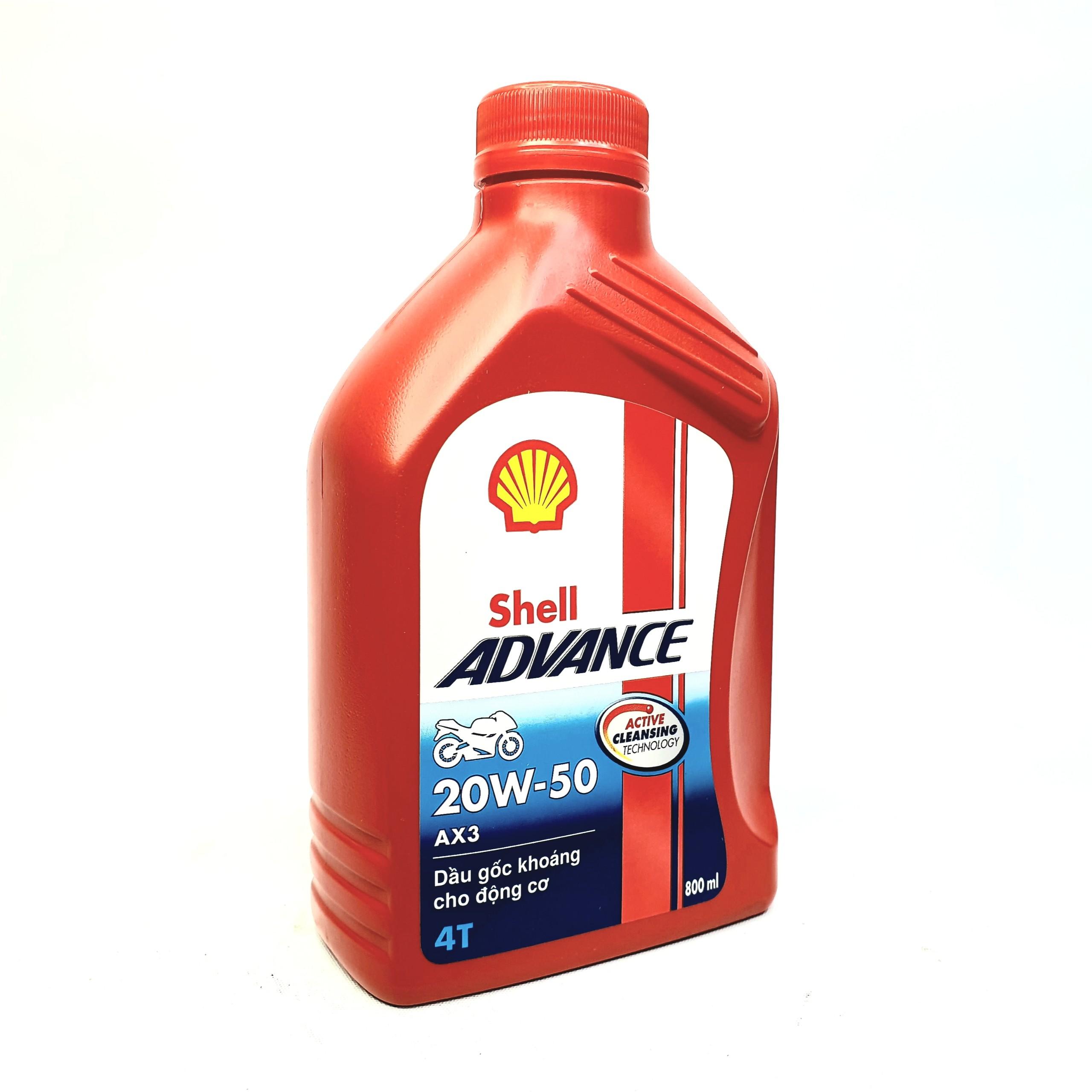 [HCM]SHELL ADVANCE AX3 20W50 800ml Nhớt xe số