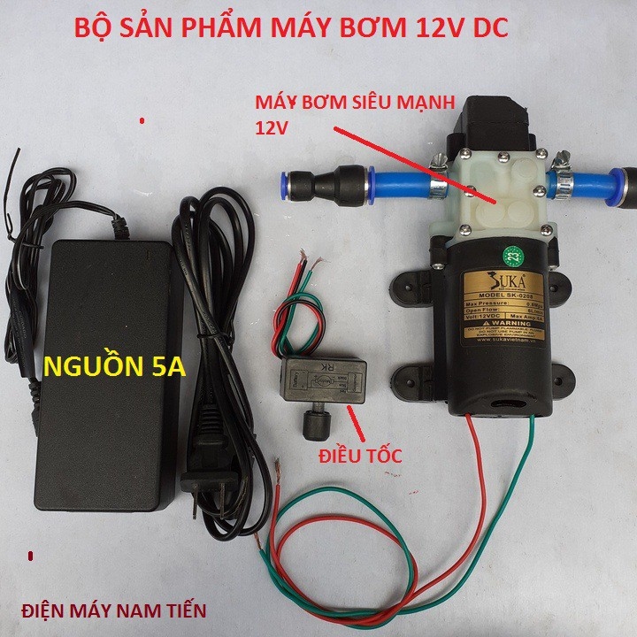Bộ máy bơm tăng áp mini tự động ngắt 12v kèm nguồn | máy bơm 12v tăng áp lực nước tự động ngắt | máy bơm tăng áp lực nước mini | máy bơm tăng áp | máy bơm tăng áp mini 12v | máy bơm mini 12v phun sương