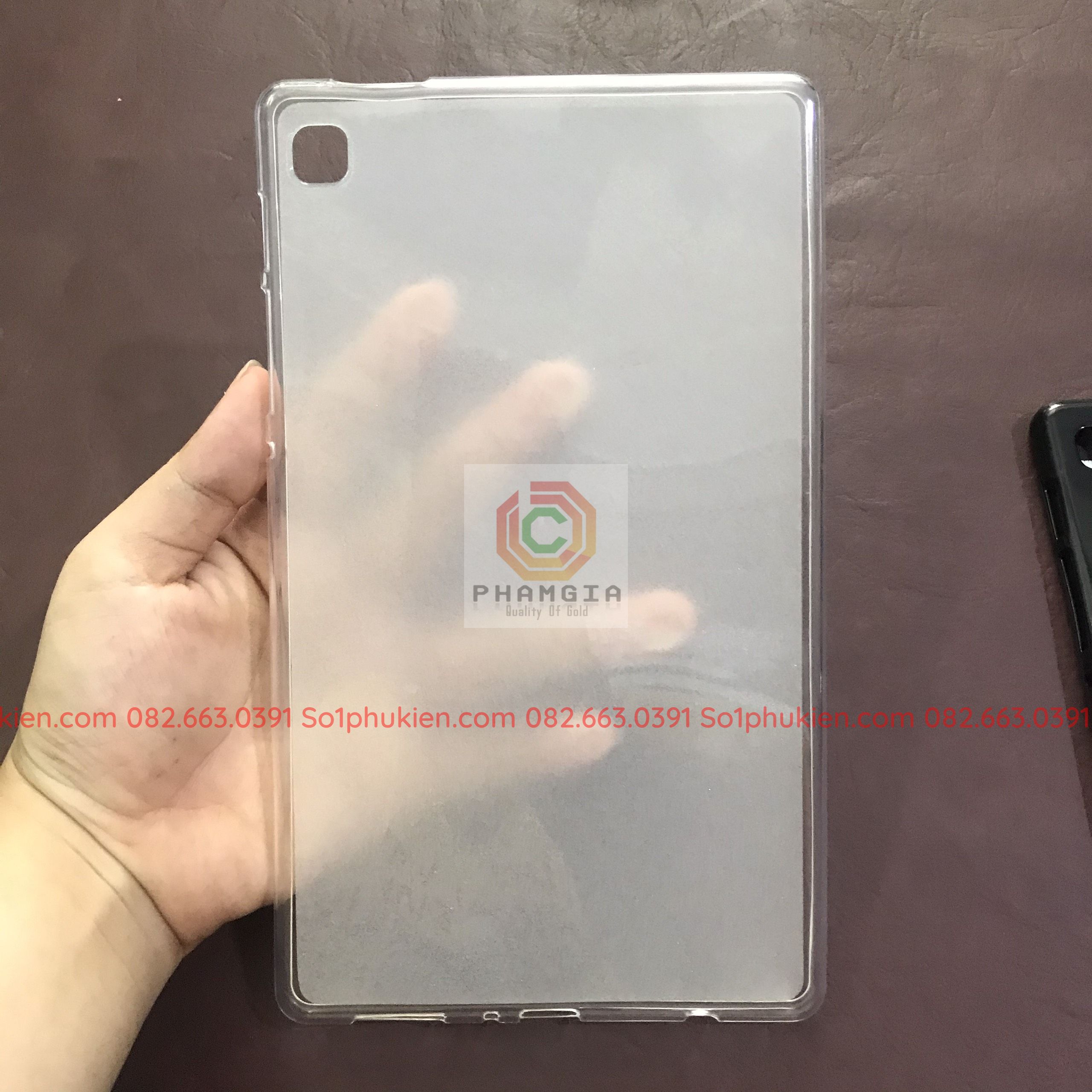 Ốp lưng Samsung galaxy tab a7 lite dẻo trong dẻo đen bảo vệ mặt lưng máy