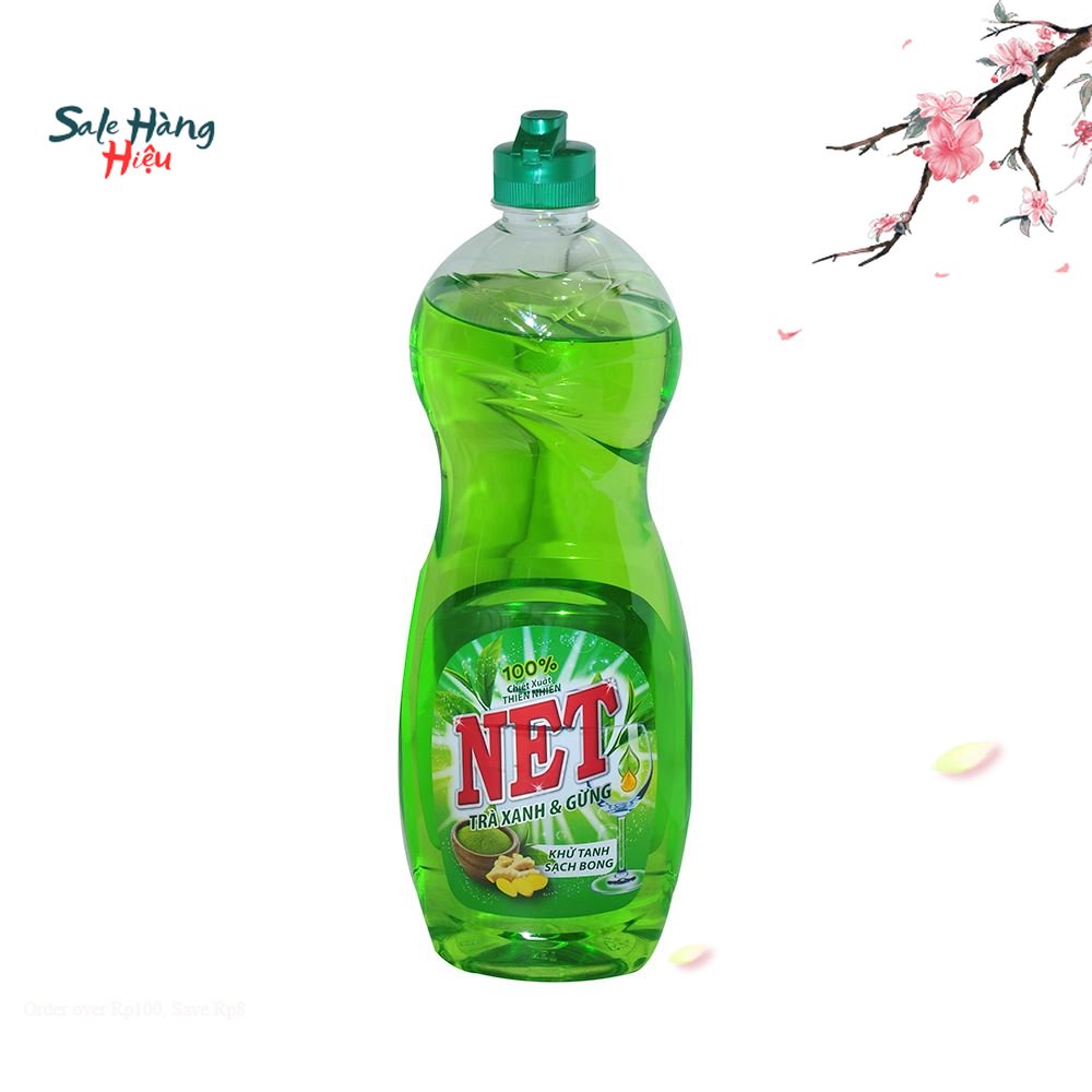 Combo 2 Chai Nước Rửa chén NET đậm đặc trà gừng (750g /chai)