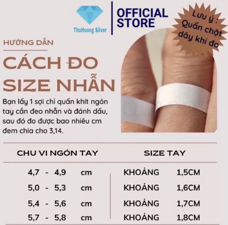 Nhẫn nữ THJ Đốt trúc đính đá sáng đẹp chuẩn bạc ta - THJ SILVER