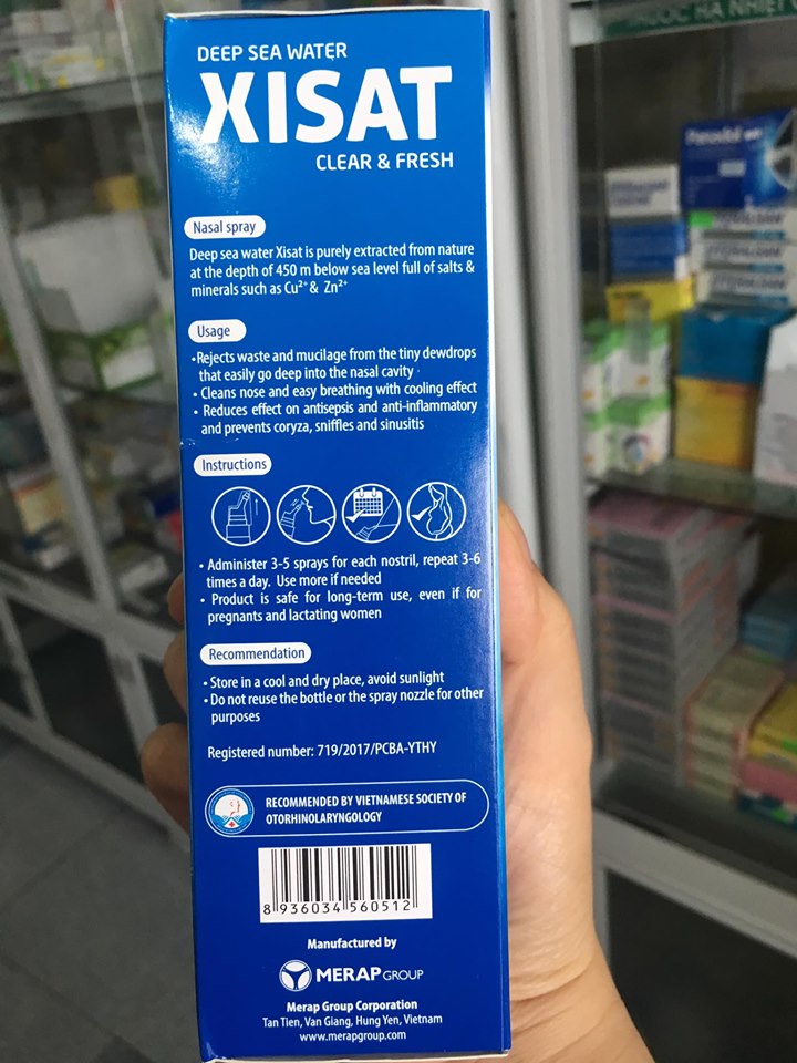 NƯỚC XỊT RỬA MŨI XISAT XANH 75ML