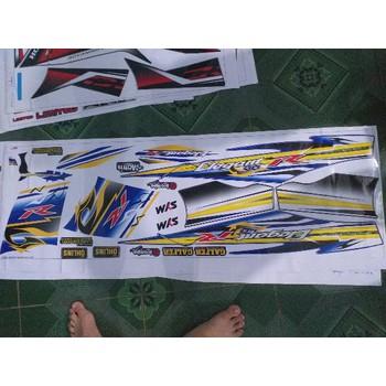 tem rời elegant dán xe xanh trắng đặt in