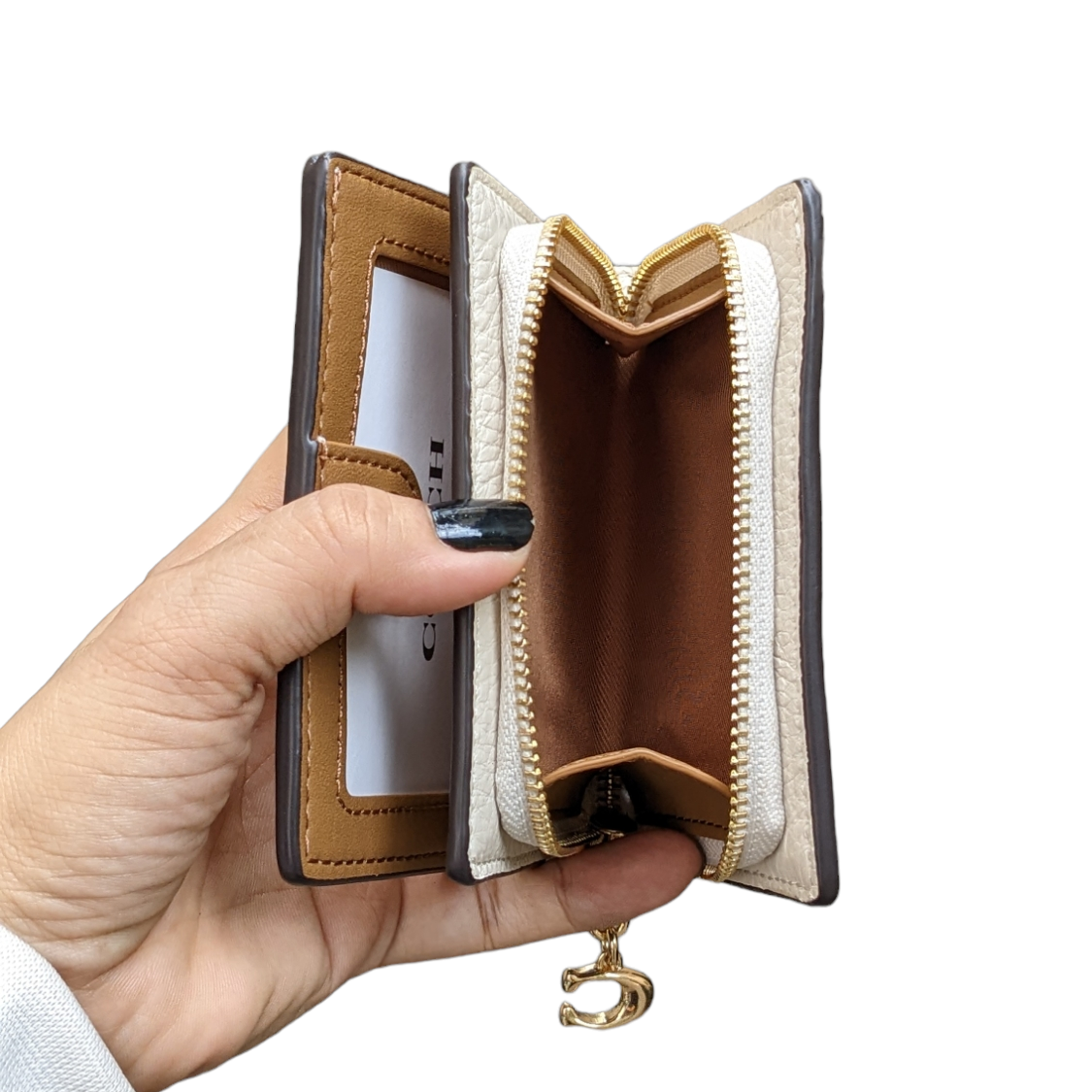 VÍ COACH C2862 SNAP WALLET MÀU TRẮNG
