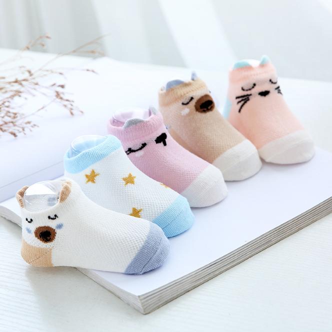 Set 5 đôi tất lưới cổ ngắn kid sock cho bé