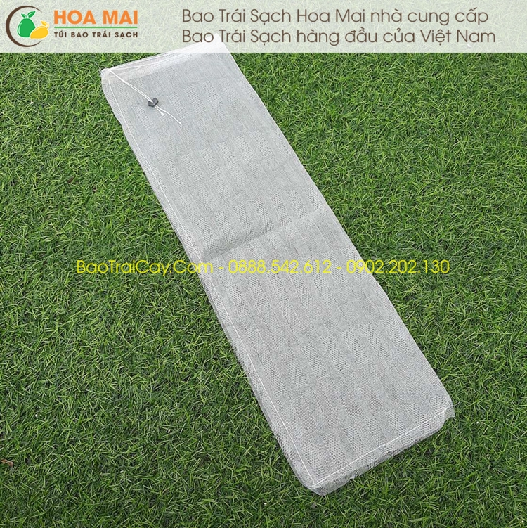 100 Túi bao mướp 15x50cm lưới mùng