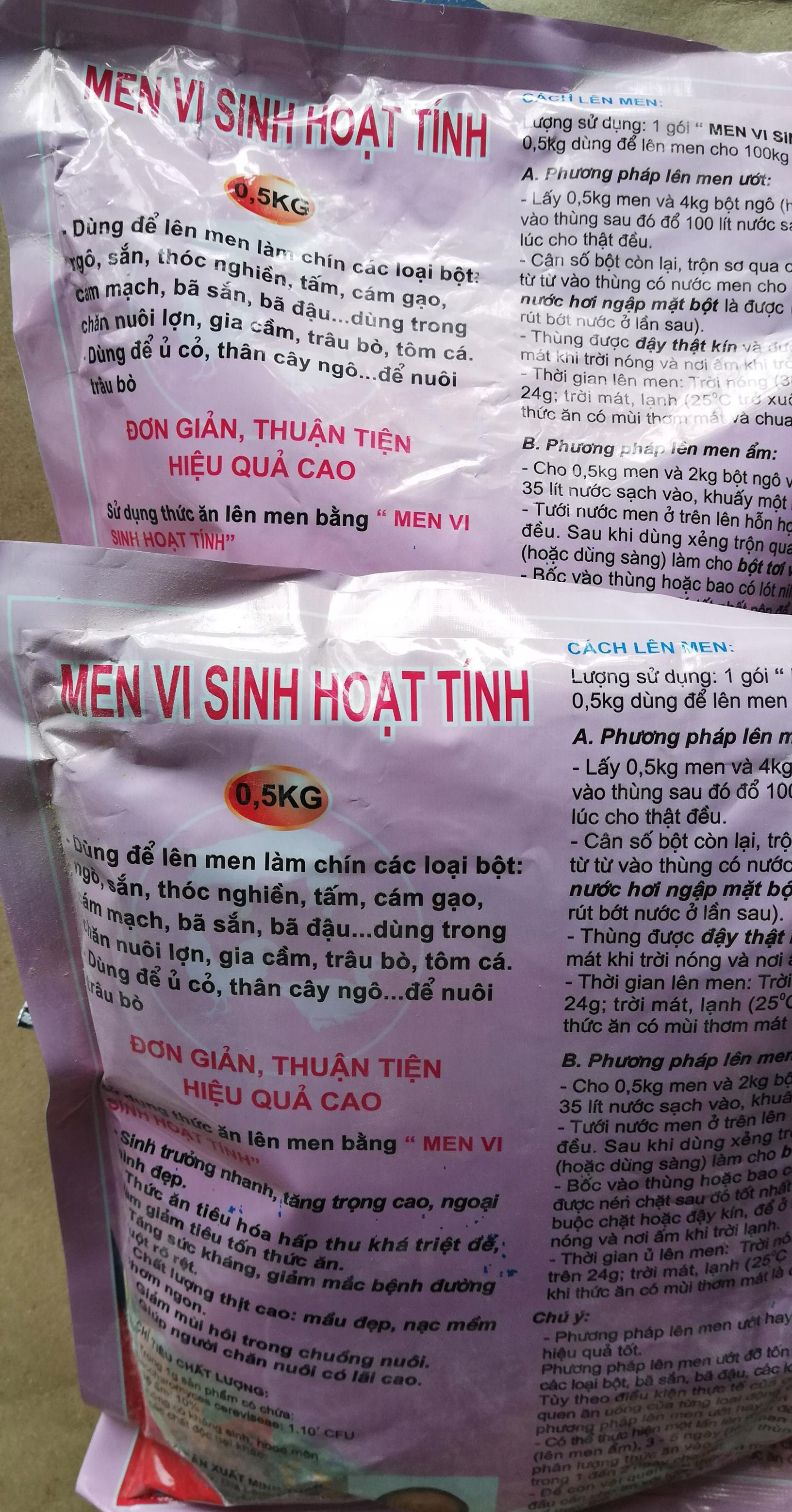 3 gói Men ủ vi sinh hoạt tính 500g
