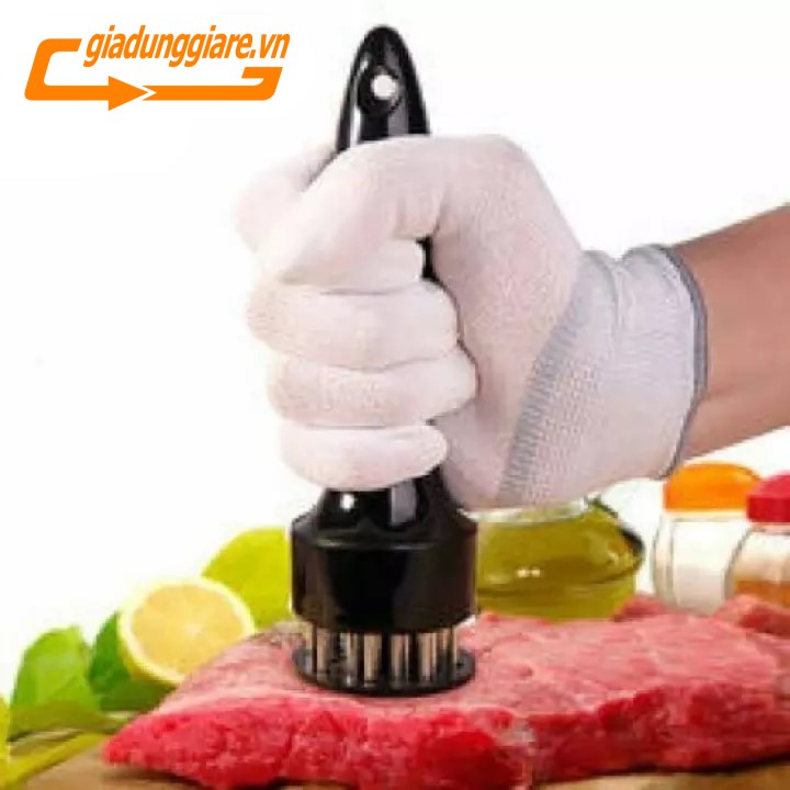 Dụng cụ châm bì thịt, châm thịt làm mềm thịt Bít tết (Giao mầu ngẫu nhiên Đen hoặc Trắng)