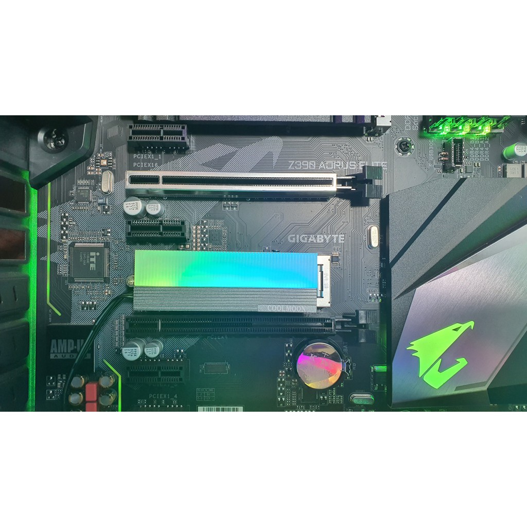 Tản nhiệt SSD M2 Coolmoon Led RGB đồng bộ Hub Coolmoon, Sync Mainboard