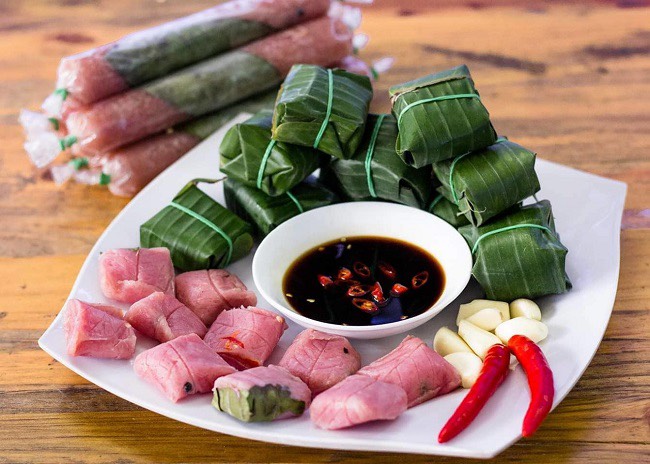 Nem chua chợ huyện bình định bịch 10 cái loại 1, 10 cái nem chua lá ổi chợ huyện đặc sản bình định