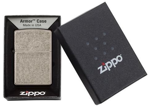 Zippo Armor Antique Silver Plate