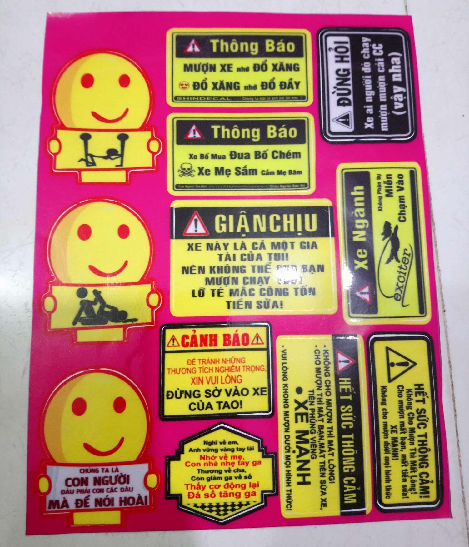 combo tem cảnh báo con người trọn bộ 18x25cm