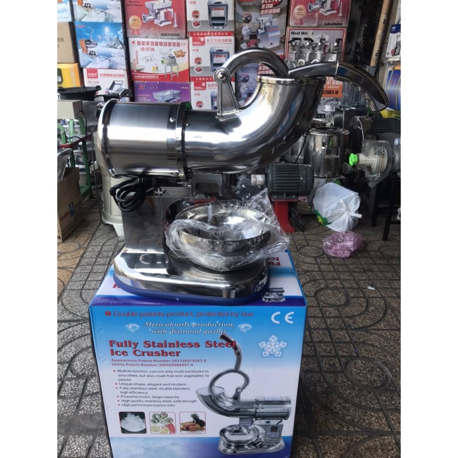 Máy bào đá inox 2 lưỡi ZY-HK 400