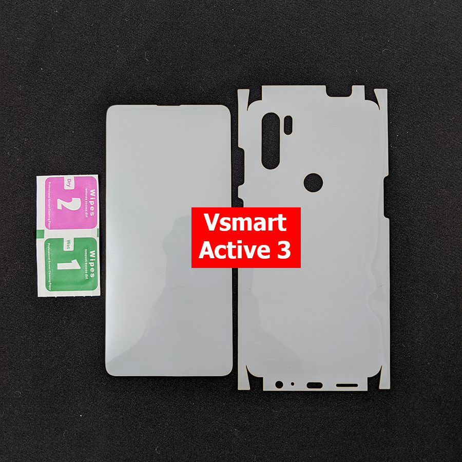 Bộ PPF full màn hình full lưng viền Vsmart Active 3
