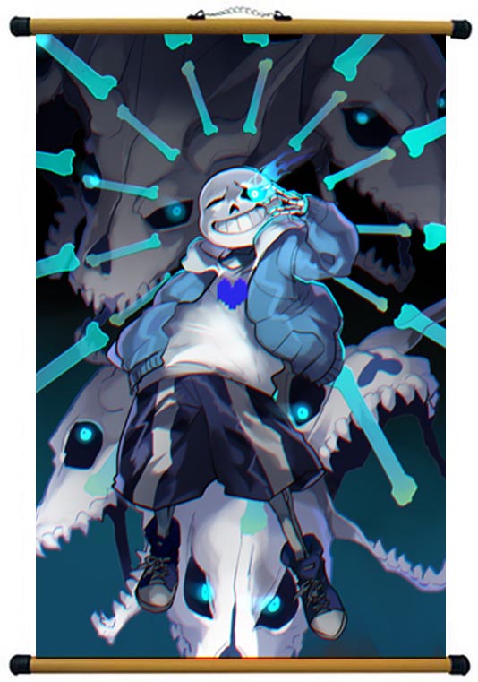 Tranh ảnh treo tường Sans Undertale có khung nẹp