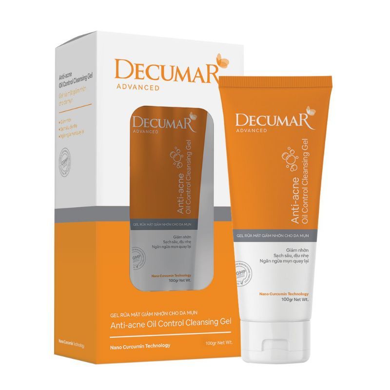 Sữa rửa mặt dạng Gel Decumar Clean ngừa mụn sáng da hoàn toàn thiên nhiên 50gr