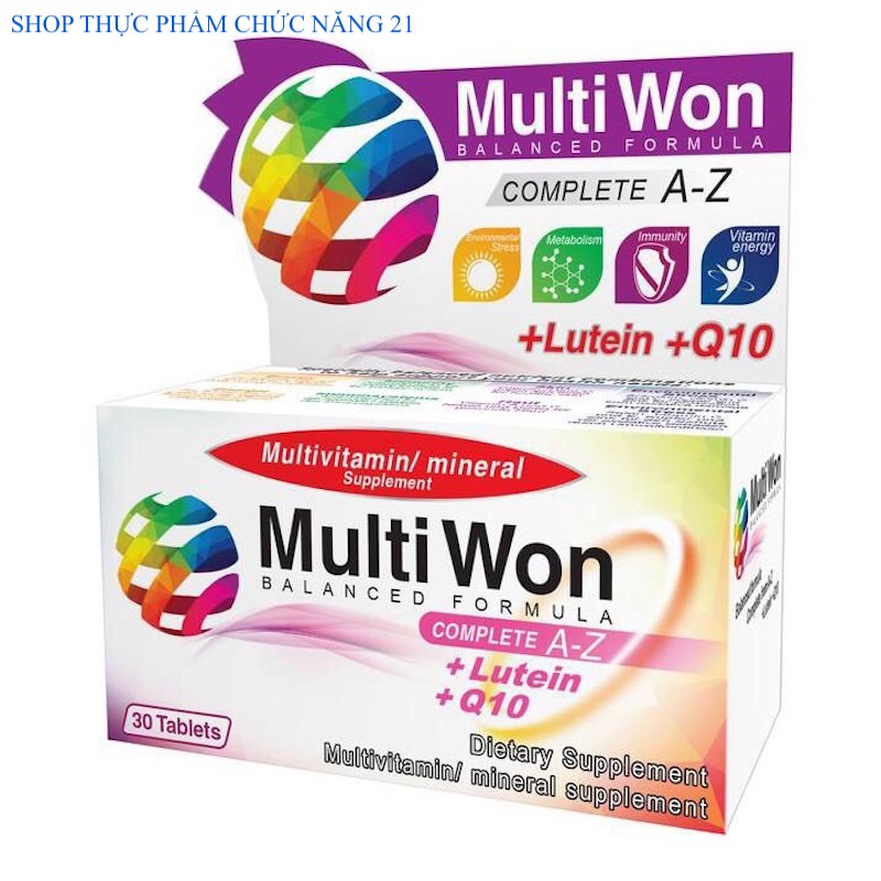 MULTI WON - Complete A- Z (With Lutein + Q10) - Chăm sóc sức khoẻ toàn diện.