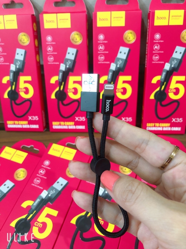 [HCM]Cáp Sạc Hoco X35 Cho IPhone Dài 25CM Dây Dù - BH 12 Tháng (MÀU SẮC NGẪU NHIÊN) - Hoàng Yến Computer