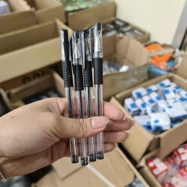 Combo 10 Bút Bi Nước Màu Đen Mực Đẹp