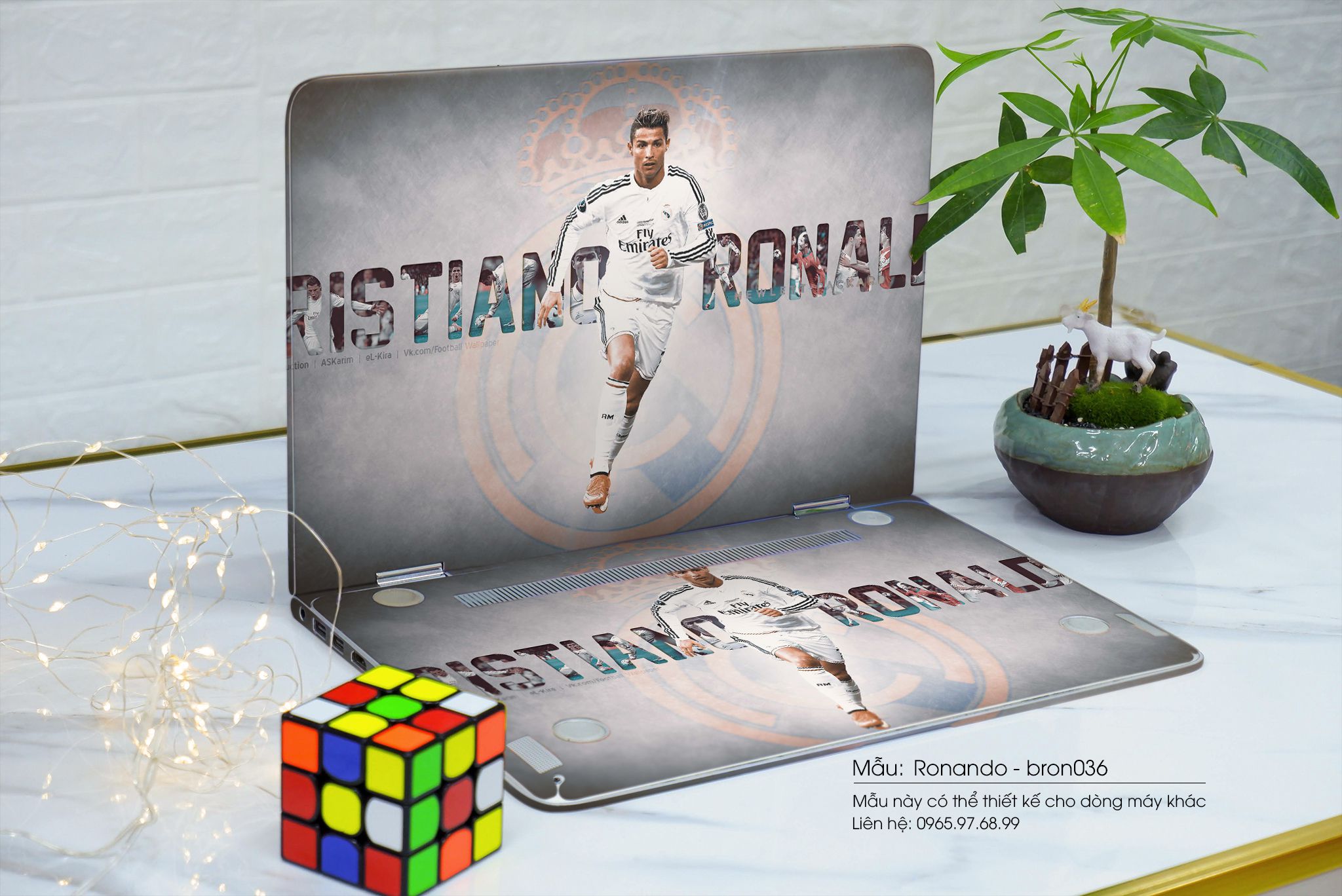 Decal Skin dán Laptop Asus mẫu Ronando (inbox mã máy cho shop)
