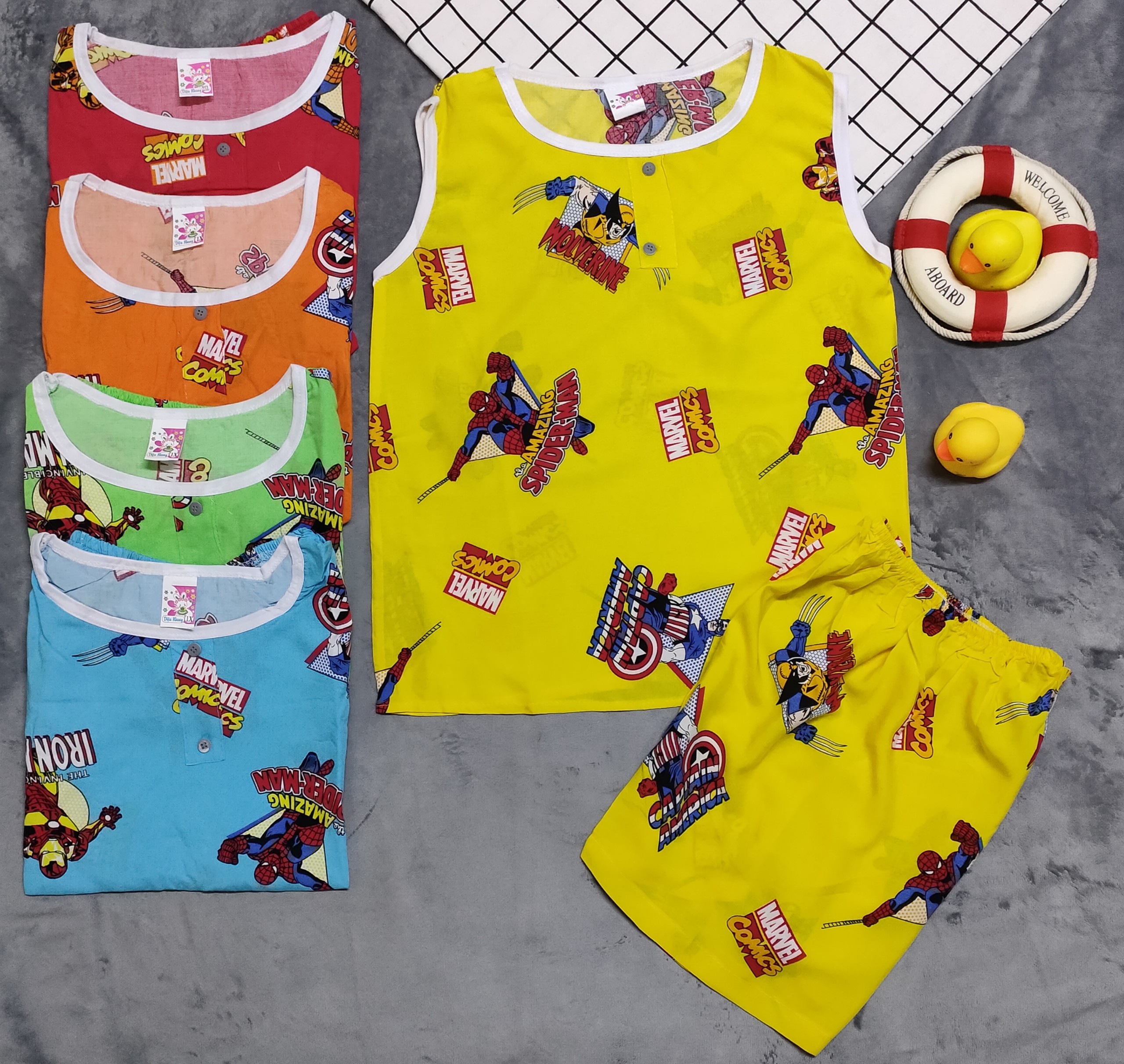[HCM](Giá sỉ)  Set 4 bộ tole bé trai (18-28kg) (4 bộ 4 màu 4 họa tiết  khác nhau)