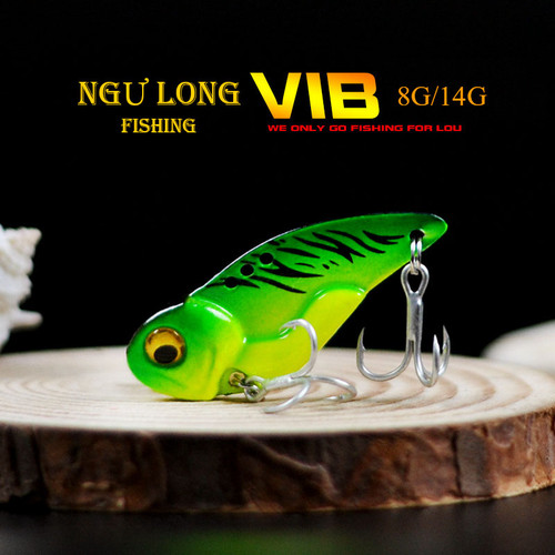 Mồi câu lure VIB bằng sắt 3 màu 2 loại khối lượng 8g và 14g