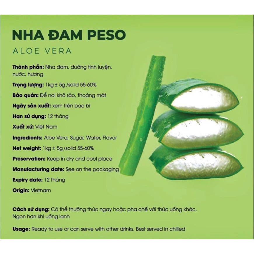 Thạch nha đam Peso 1kg