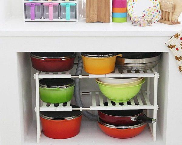 Kệ nhà bếp 2 tầng đa năng dưới gầm rửa chén - kệ gầm nhà bếp thông minh
