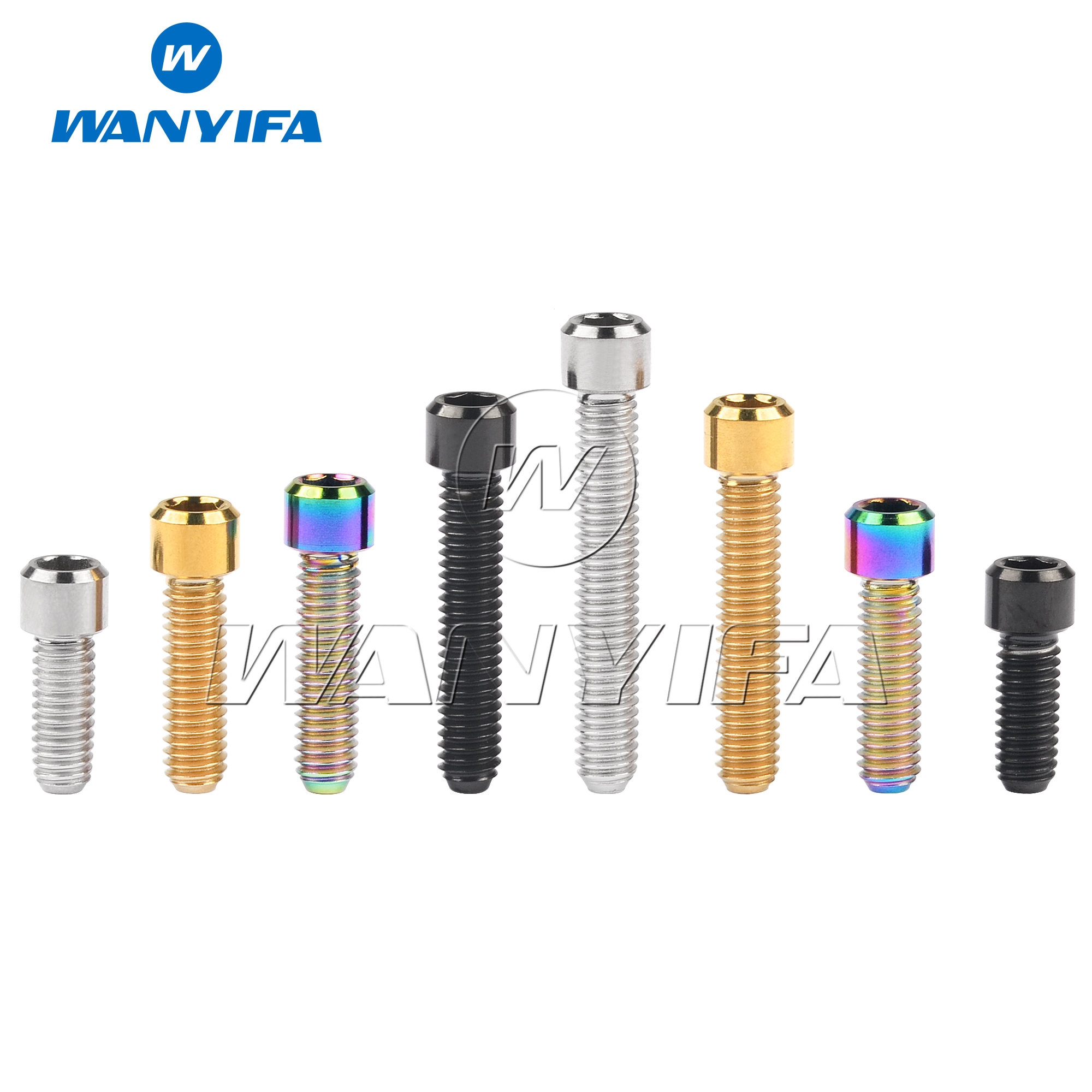 Wanyifa Bu Lông Titan M4x 10/13.5/15/ 20/ 25mmChốt Ổ Cắm Đầu Nhọn Nhỏ Cho Cùi Đề Sau/Trước Xe Đạp Bu Lông Điều Chỉnh H/L  Vít