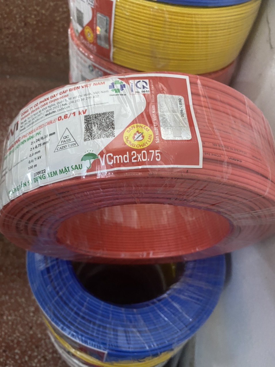 Dây điện cadivi đôi 2x0.75 (Cuộn 100 mét)