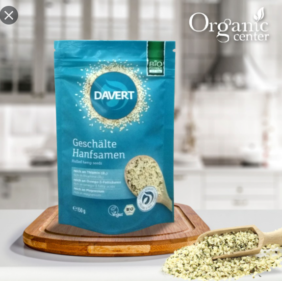 Hạt gai dầu hữu cơ tách vỏ Davert (150g)