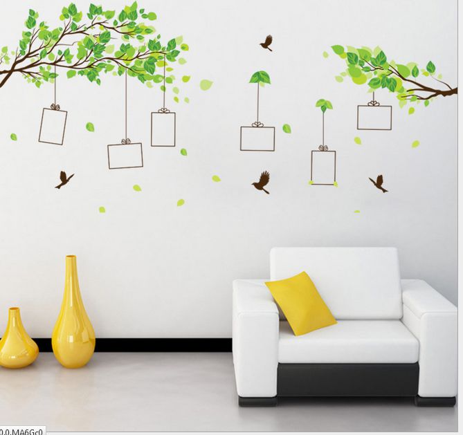 [HCM]Decal dán tường khung ảnh cành cây DCX023 (80 x 150cm)