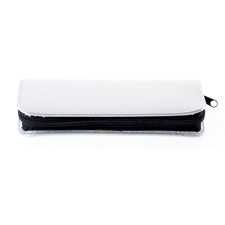 Leather hair scissors holder (white)