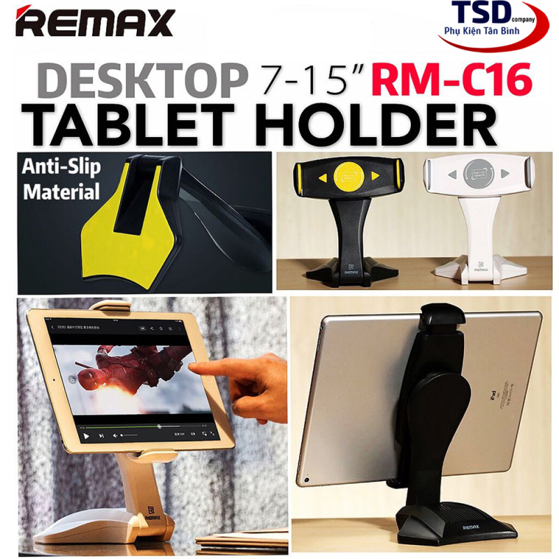Giá Đỡ iPad Máy Tính Bảng Remax RM-C16 Xoay 360 Độ