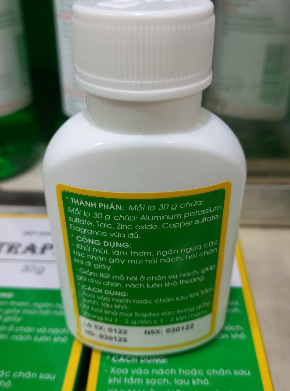 TRAPHA BỘT KHỬ MÙI HÔI GIẦY  1 LỌ