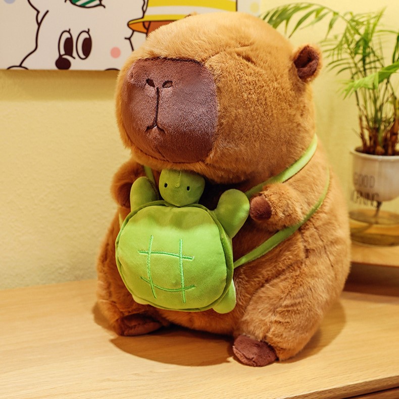 Thú Bông Capybara Balo Rùa, Gấu bông Chuột Lang Mẫu Mới Gấu Bông Hot Trend