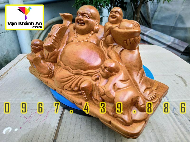 Phật Di Lặc Tam Phúc gỗ bách xanh Mộc Châu - Trang Trí Phòng Khách - Quà Tặng Trang Trí Decor - Quà Tặng Tân Gia Khai Trương - Trang Trí Nhà Cửa