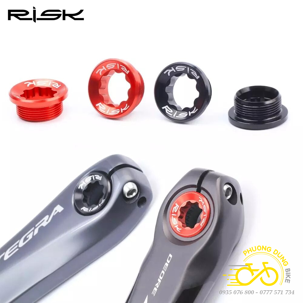 Ốc Vặn Đùi Đĩa Crank Xe Đạp M20 RISK – Trục Rỗng, Nhôm CNC, Nhẹ, Bền, Chính Hãng