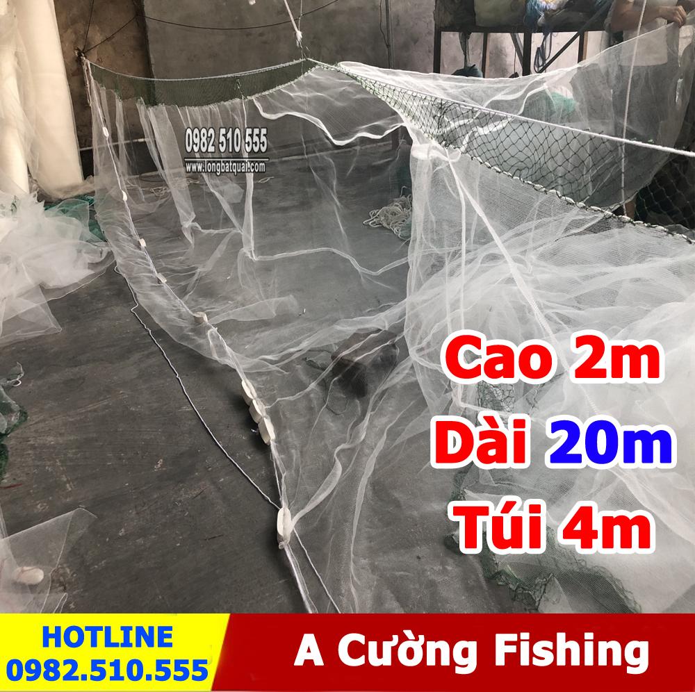 Lưới Quét cá - Lưới kéo cá - Lưới vét cá Ao hồ cao 2m dài 20m túi 4m giá rẻ