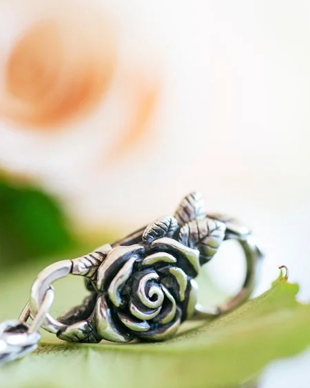 Trollbeads Khóa bạc cao cấp Rose Clasp