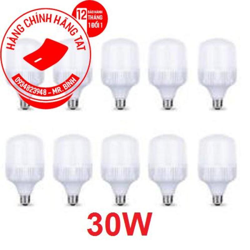 Bộ 10 Bóng Đèn Led 30W tiêt kiêm điện. Tiết kiệm điện hơn so với các loại bóng compact. Bảo hành: 12 Tháng